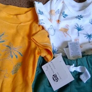 Yellow and Green Baby Outfit Set NB